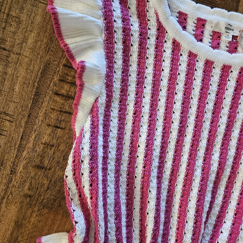 Entro Pink and White Maxi Dress - Picture 2 of 3